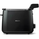 Philips Toaster HD2583/90, 600 W, 220-240 V, 2 slotai, 8 rudos lygiai, Juoda, Plastikas, Automatinis i&scaron;jungimas