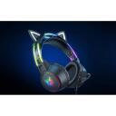 Onikuma žaidimų ausinės X15 PRO Cat Black, 50mm, 15&Omega;, 102dB, 2m, USB + 3.5mm, ergonomi&scaron;kos, RGB ap&scaron;vietimas
