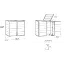 Keter Pr&uuml;gi konteiner 2x240L 29213790, 2x240L, hall, 37kg, 114x84.5x22cm