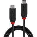 Lindy USB4 37001 1m 240W Type C kabelis, 40Gbps, juodas, 2 Type C vyri&scaron;ki jungtys