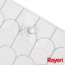 Shower curtain 180x200cm white, polyester 012348 RAYEN