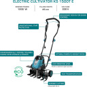 Elektriskais kultivators KS 1500T E, 1200W, 45cm, KONNER & SOHNEN