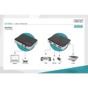 Digitus USB keskseade DA-70220, 4 x USB 2.0, 480 Mbit/s, aktiivne, 0,66 m, must ja h&otilde;be