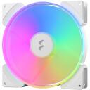 Fractal Design Kaste ventilators AL-18 FD-FAN-PRI-AL18-PWM-WT, 180 mm, 249.56 m3/h, 14.9-37.4 dBA, PWM kontrole, RGB apgaismojums