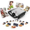 TEFAL | Sandwich Maker | SW854D | 700 W | Number of plates 4 | Number of pastry 2 | Black/Stainless steel
