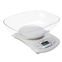 Electronic kitchen scales with large bowl and LCD AD 3137 up to 5 kg accuracy 1 g auto-zero auto-off large bowl White Adler