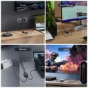 TP-Link EH210 1-to-2 gigabitinis Ethernet skirstytuvas 3&times; 10/100/1000 Mbps RJ45 USB-C 5 VDC/0.3 A Juodas