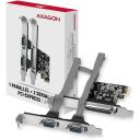 Axagon Adapter PCEA-PSN 1x paralleel DB25, 2x RS-232 DB9 250 kBd, PCIe 5 Gbit/s, CE, RoHS