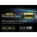 Nitecore EDC37 фонарик, 8000 лм, 420 м, 8000 мАч Li-Ion аккумулятор, USB-C зарядка, OLED дисплей, IP54