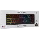 White Shark Klaviatūra NAGAMAKI-B-US-BROWN.SW, 61 taustiņi, USB Type-C, 1.5 m, mehāniskā, melna, apgaismojums