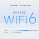 TP-Link Deco X50-5G (1-Pack) AX3000 Mesh Wi-Fi 6 mar&scaron;rutizatorius 3000 Mbps 2.4 GHz 574 Mbps 5 GHz 2402 Mbps Balta