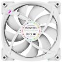 Montech Datora korpuss ventilators RX120 PWM WHITE 3 IN 1, 120mm, 1600RPM, 27dB, 3xRGB LED, 4-pin PWM, Rifle bearing