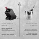 Kompakts brīvi stāvošs vīna dzesētājs vienai pudelei ar precīzu temperatūras uzturēšanu melns 00614 Caso