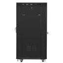 Lanberg Rack kapp 19" vabalt seisv 27U/800x1200, FF01-8227-12BL, RAL 9004, 4 jahutusventilaatorit, LCD, klaasuksed