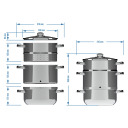 5 L Stainless steel steam juicer with setam cooker BROWIN 800505