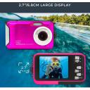 Easypix Zemūdens kamera W3027 10033, 5MP, 30MP, 4x digitālā tālummaiņa, ūdensizturīga līdz 3m, USB-C, 1920&times;1080