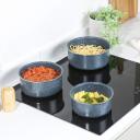 Russell Hobbs Набор кастрюль RH03294EU7, 16см, 18см, 20см, съемная ручка, синее мраморное покрытие