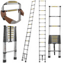 Teleskopiskās alumīnija kāpnes 5m, 150kg, G02447, GEKO