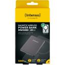 Intenso Power Bank 7344024 5000 mAh, 15 W belaidis įkrovimas, 20 W USB-C PD, plonas, pilkas