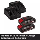 Bezvadu zāles pļāvējs GE-CM 36/33 Li, EINHELL, 3413210, 2x2,5Ah akumulatori, 33 cm pļaušanas platums, 5 augstuma iestatījumi.