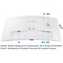 Samsung monitorius LS34C650TAUXEN, 3440x1440, 100Hz, 5ms, 1xHDMI, 1xDP, 2xTB 4.0, 3xUSB 3.0, LAN, 1000R, integruoti garsiakalbiai