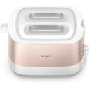 Philips Tosteris HD2638/11, 2 riekeliai, 950 W, rožinė auksinė, balta, 230 V, 1050 W, metalas, 7 rudos spalvos lygiai