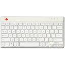 R-Go Tools klaviatuur RGOCOUSWLWH, kompaktne klaviatuur pausitarkvaraga, QWERTY, Bluetooth 5.0, valge