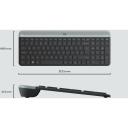 Logitech belaidė klaviatūra MK470, 10 m belaidžio ry&scaron;io diapazonas, 3 mygtukai, QWERTY, grafito spalva