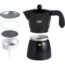 Adler Espresso kohvimasin AD 4421, 320ml, 6 tassi, alumiiniumisulamist, must