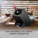 Kompakts brīvi stāvošs vīna dzesētājs vienai pudelei ar precīzu temperatūras uzturēšanu melns 00614 Caso