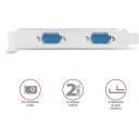 Axagon Адаптер PCEA-S2N 2x RS-232 250 кBd PCIe 5 Gbit/s, XON/XOFF, 256 B FIFO, черный, CE, RoHS