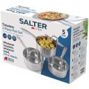 Salter Pannas BW06734EU7, 16cm/18cm/20cm, nerūsējo&scaron;ais tērauds, vāki 3, elektriskā/gāzes/indukcijas