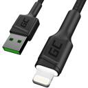 Green Cell Kaabel KABGC05, 120 cm, Lightning Male, USB A Male, 480 Mbit/s, 2,4 A, must