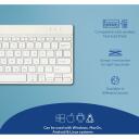 R-Go Tools klaviatuur RGOCOUSWLWH, kompaktne klaviatuur pausitarkvaraga, QWERTY, Bluetooth 5.0, valge
