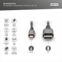 Digitus DisplayPort kabelis DB-340106-020-S, 2 m, 8K60Hz atbalsts, 4K144Hz atbalsts, MST, 80 Gbps