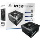 Montech Toiteplokk APX550, 550W, 100-240V, 50/60Hz, 20+4 pin ATX, 80 PLUS White, aktiivne jahutus, 1 ventilaator