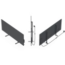 Smart premium infrared and convection heater for up to 30m² 700W 11mm tempered glass panel with Wi-Fi 110×40×4 cm black AGH0004S Aeno