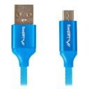 Lanberg USB Micro kuni USB-A 2.0 kaabel CA-USBM-20CU-0018-BL, 1.8 m, Sinine, QC 3.0