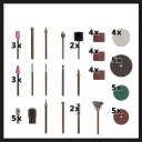 Akumulatora slīpēšanas/gravēšanas instruments TE-MT 7,2 Li, EINHELL, 4419330, 57 piederumu komplekts, 7.2 V, 5500-26000 apgr./min.