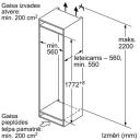 Bosch k&uuml;lmik KIV86NSE0, 177.2cm, 183L, 84L, 35dB, energiatase E, 2 ust, 4 riiulit, LED valgustus