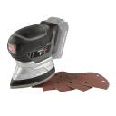 Rokas slīpmašīna 18V, POWERPLUS, POWEB4020, bez akumulatora un lādētāja, 6 slīpēšanas papīri 80x140 mm