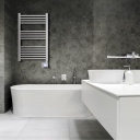Electric bathroom radiator with LED display, 600 W power, and IP24 protection AD 7824 White Adler