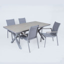 Dārza mēbeļu komplekts CORINNA galds un 4 krēsli K19510