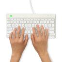 R-Go Tools klaviatuur RGOCOUSWDWH, QWERTY, kaabel, 1.6 m, valge, ergonoomiline disain, LED indikaatorid, kompaktne
