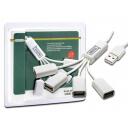 Digitus USB centrmezgls, DA-70216, 4x USB A/F, 1x USB A, 1m, 480 Mbit/s, DC ligzda