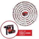 Bezvadu rotācijas āmurs HEROCCO, EINHELL 4513975, 18V, 3.0Ah akumulators, 4+1 funkcijas, 2.2J trieciena spēks