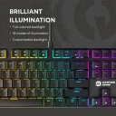 Vadu mehāniskā spēļu klaviatūra 104 taustiņi RGB apgaismojums USB Cometstrike GK-55 Melna CND-SKB55-US CANYON