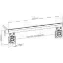 Sbox televizora kron&scaron;teins PLB-1948, 75kg, 200x200, 800x600, fiksēts, melns, alumīnijs, tērauds, plastmasa