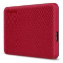 Toshiba V&auml;line k&otilde;vaketas Canvio Advance HDTCA10ER3AA, 1000 GB, 2.5", USB 3.2 Gen1, punane, parooliga autentimine