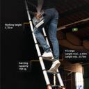 Batavia Giraffe AIR teleskopiskās kāpnes 7064582, 2,93m, 10 pakāpieni, 150kg, alumīnijs, neslīdo&scaron;i pakāpieni, soft-close